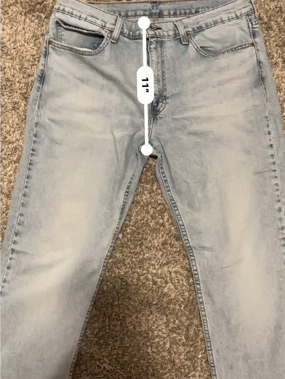 Levi's Light Blue slim Leg Men’s Jeans sz36x32 - Picture 8 of 9